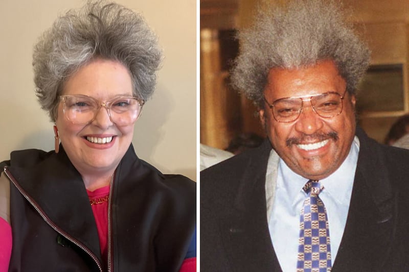 My post-cancer treatment hair reminds me of boxing promoter Don King. It makes me laugh