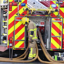 One person taken to hospital after fire at apartment block in north Dublin